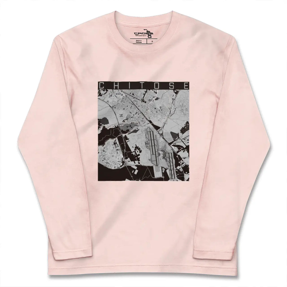 【千歳（北海道）】地図柄ロングスリーブTシャツ