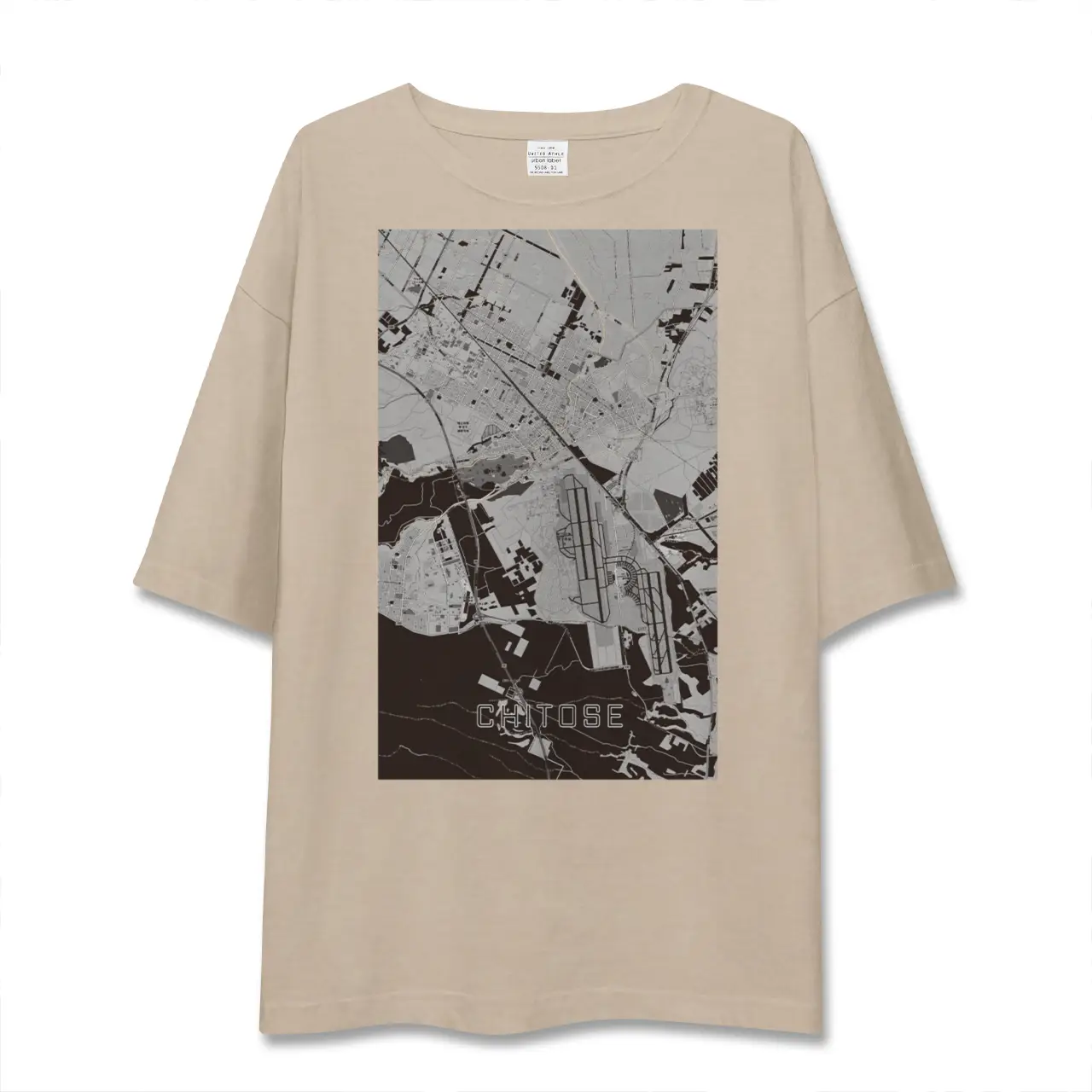 【千歳（北海道）】地図柄ビッグシルエットTシャツ