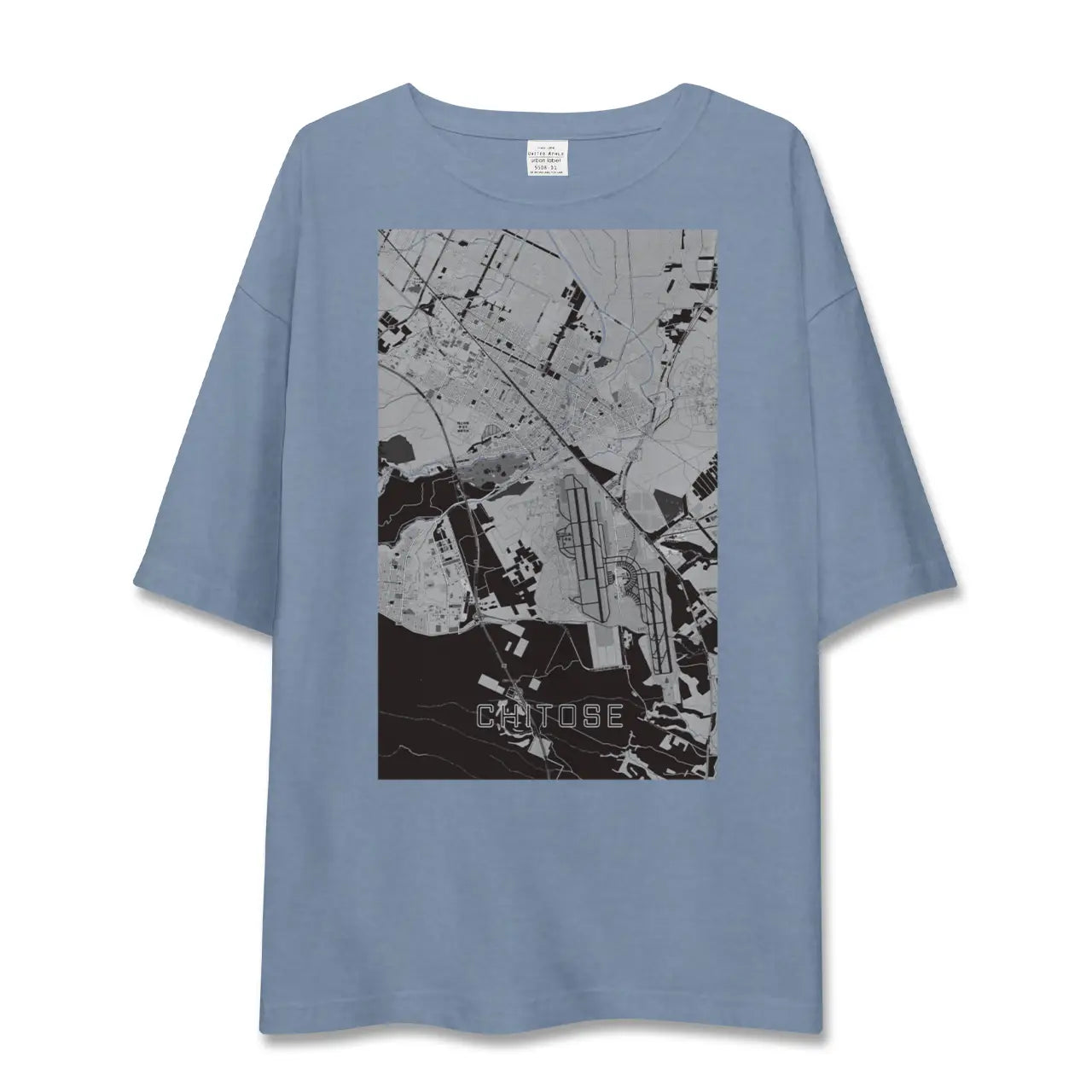 【千歳（北海道）】地図柄ビッグシルエットTシャツ