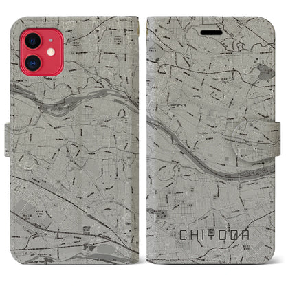 【千代田（群馬県）】地図柄iPhoneケース（手帳タイプ）