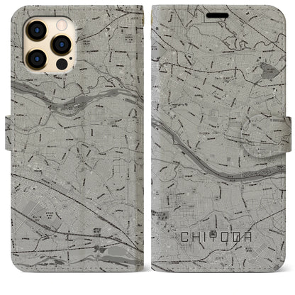 【千代田（群馬県）】地図柄iPhoneケース（手帳タイプ）