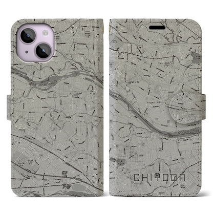 【千代田（群馬県）】地図柄iPhoneケース（手帳タイプ）