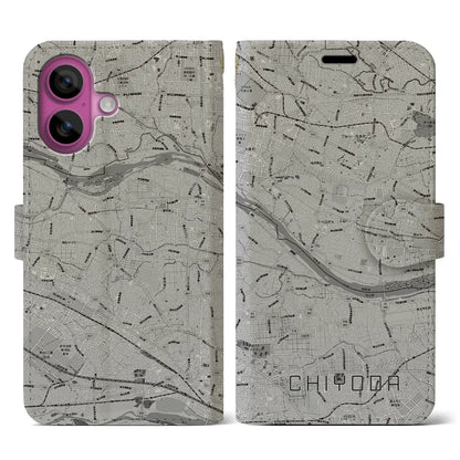 【千代田（群馬県）】地図柄iPhoneケース（手帳タイプ）