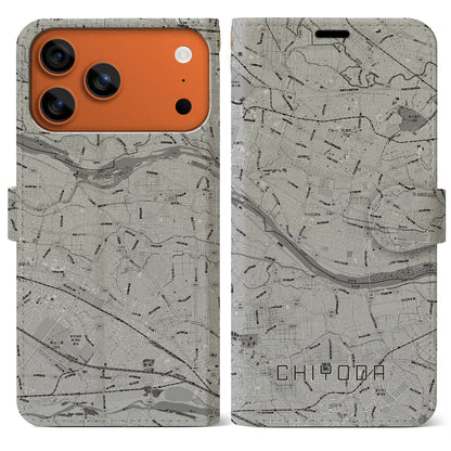 【千代田（群馬県）】地図柄iPhoneケース（手帳タイプ）