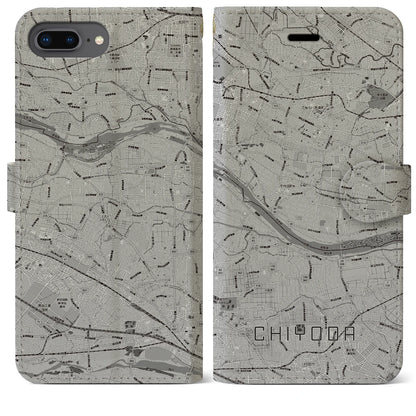 【千代田（群馬県）】地図柄iPhoneケース（手帳タイプ）