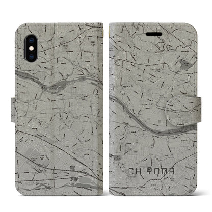 【千代田（群馬県）】地図柄iPhoneケース（手帳タイプ）