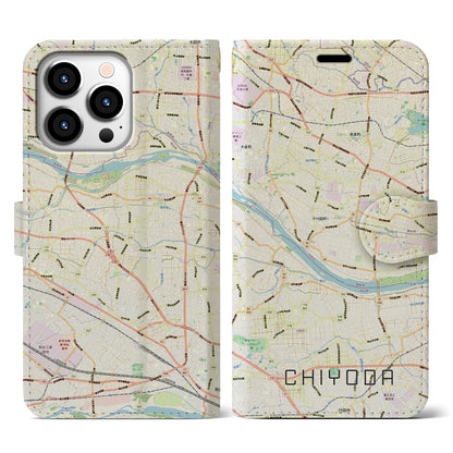 【千代田（群馬県）】地図柄iPhoneケース（手帳タイプ）