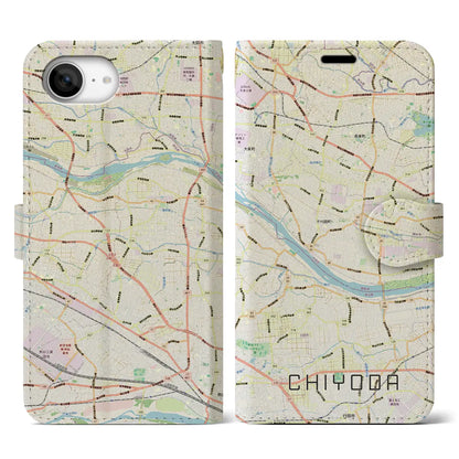 【千代田（群馬県）】地図柄iPhoneケース（手帳タイプ）