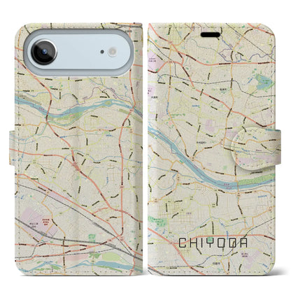 【千代田（群馬県）】地図柄iPhoneケース（手帳タイプ）