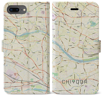 【千代田（群馬県）】地図柄iPhoneケース（手帳タイプ）