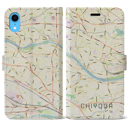 【千代田（群馬県）】地図柄iPhoneケース（手帳タイプ）