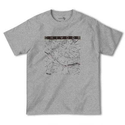 【千代田（群馬県）】地図柄ヘビーウェイトTシャツ