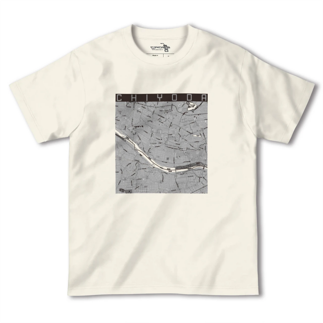 【千代田（群馬県）】地図柄ヘビーウェイトTシャツ