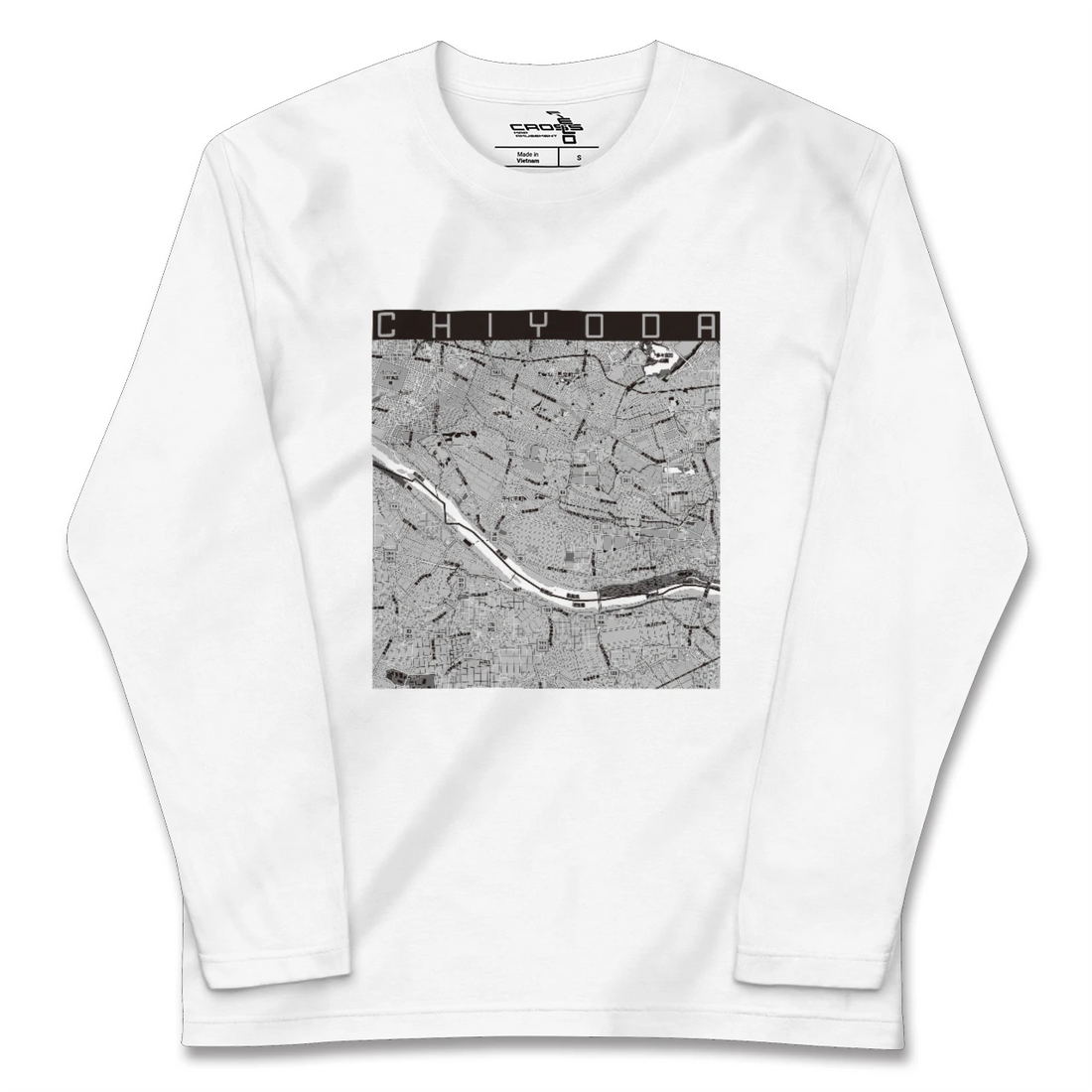 【千代田（群馬県）】地図柄ロングスリーブTシャツ