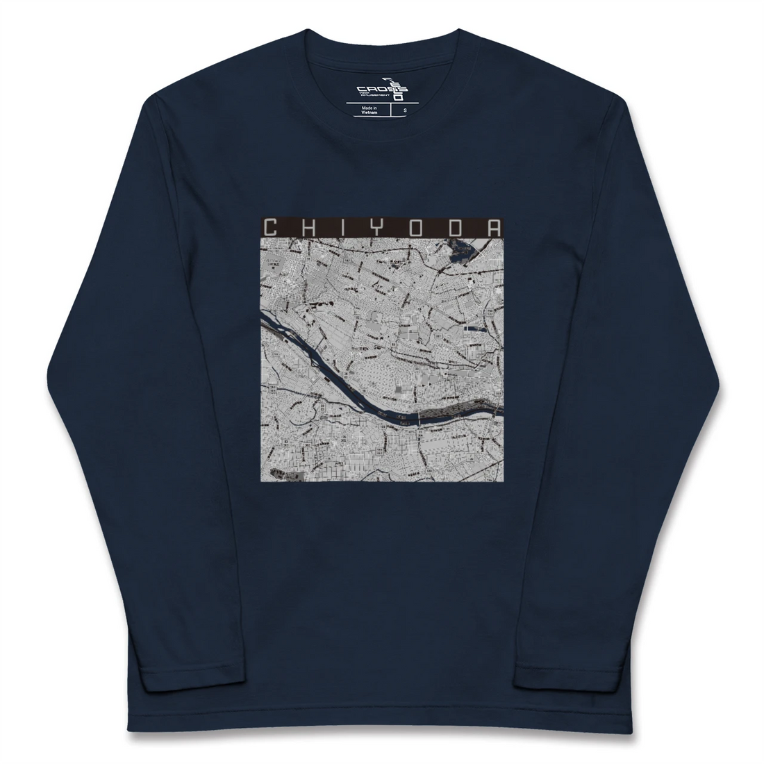 【千代田（群馬県）】地図柄ロングスリーブTシャツ