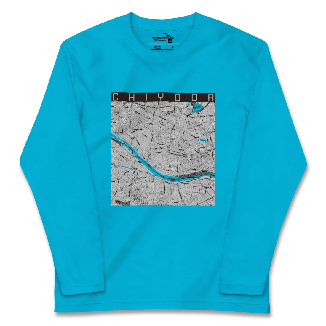 【千代田（群馬県）】地図柄ロングスリーブTシャツ