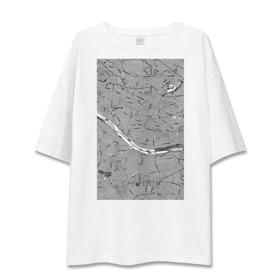 【千代田（群馬県）】地図柄ビッグシルエットTシャツ