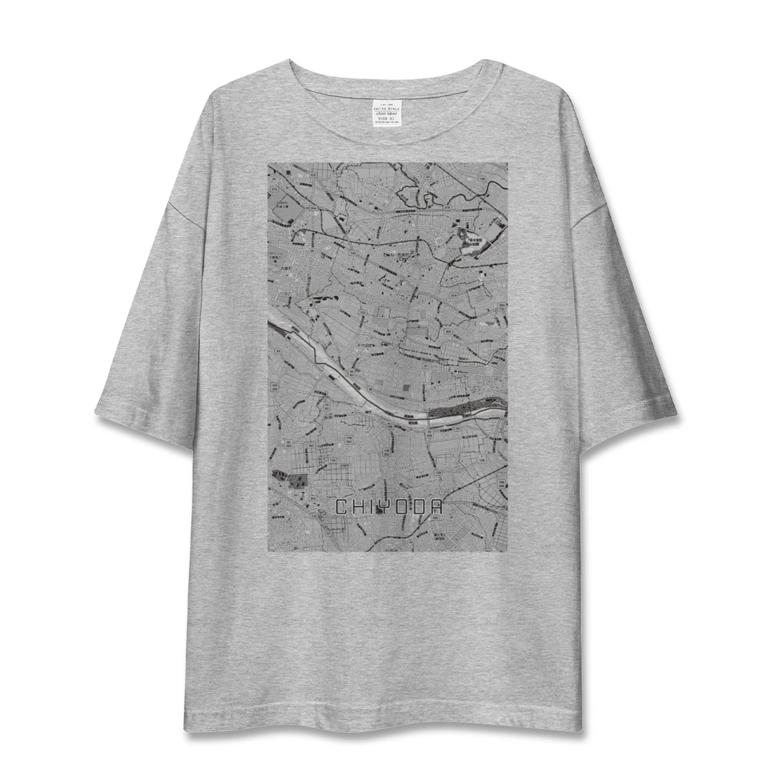 【千代田（群馬県）】地図柄ビッグシルエットTシャツ