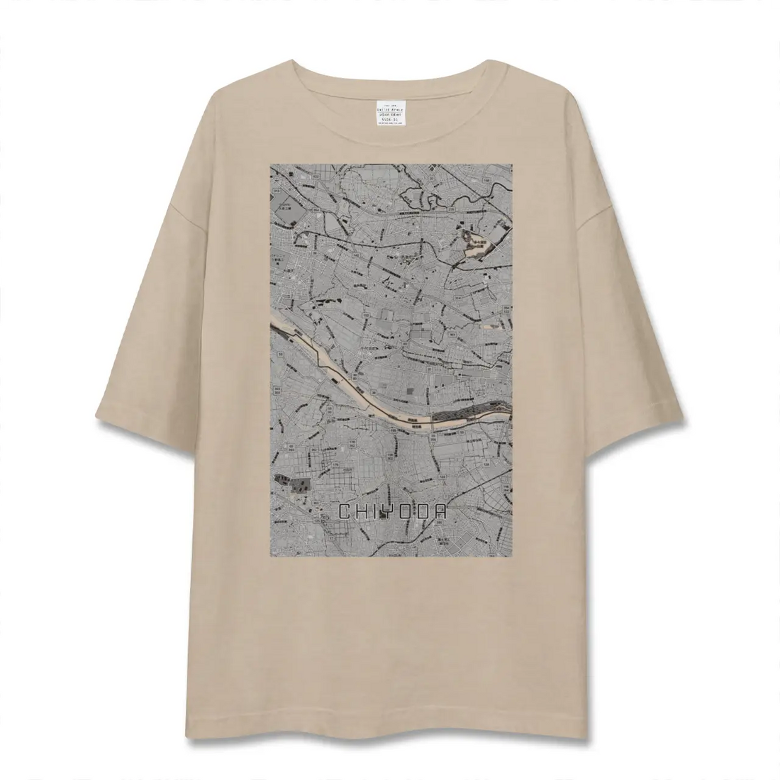 【千代田（群馬県）】地図柄ビッグシルエットTシャツ