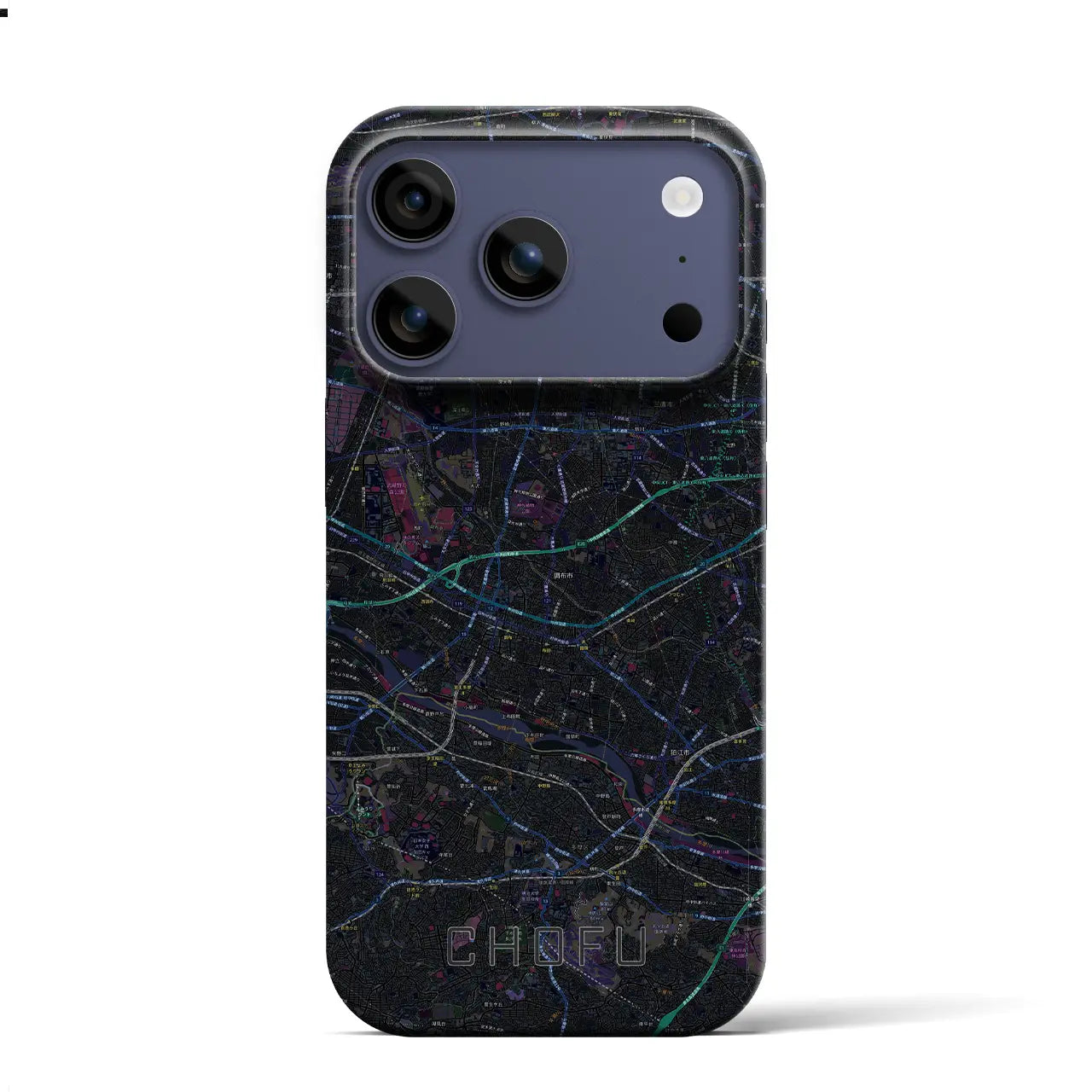 【調布2（東京都）】地図柄iPhoneケース（バックカバータイプ）