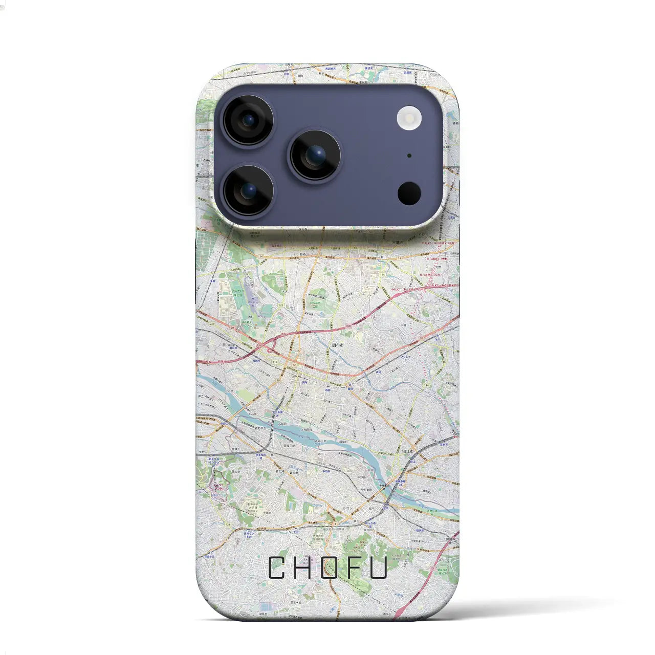 【調布2（東京都）】地図柄iPhoneケース（バックカバータイプ）