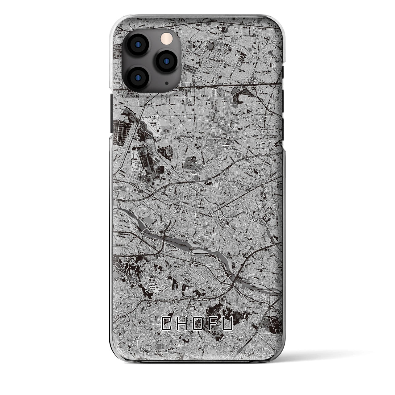 【調布2（東京都）】地図柄iPhoneケース（クリアタイプ）