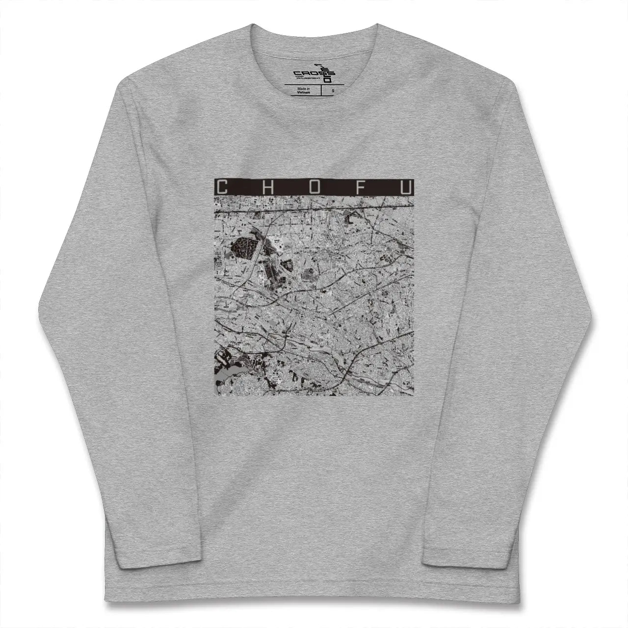 【調布2（東京都）】地図柄ロングスリーブTシャツ