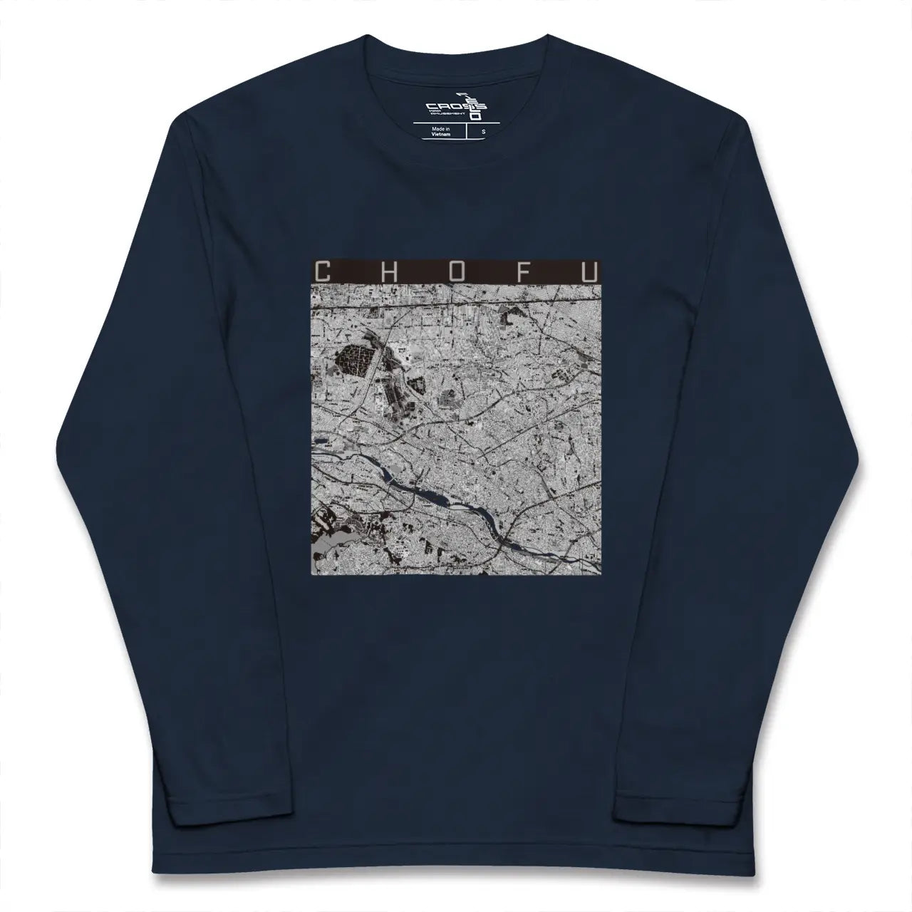 【調布2（東京都）】地図柄ロングスリーブTシャツ