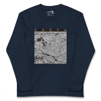 【調布2（東京都）】地図柄ロングスリーブTシャツ
