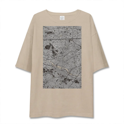 【調布2（東京都）】地図柄ビッグシルエットTシャツ