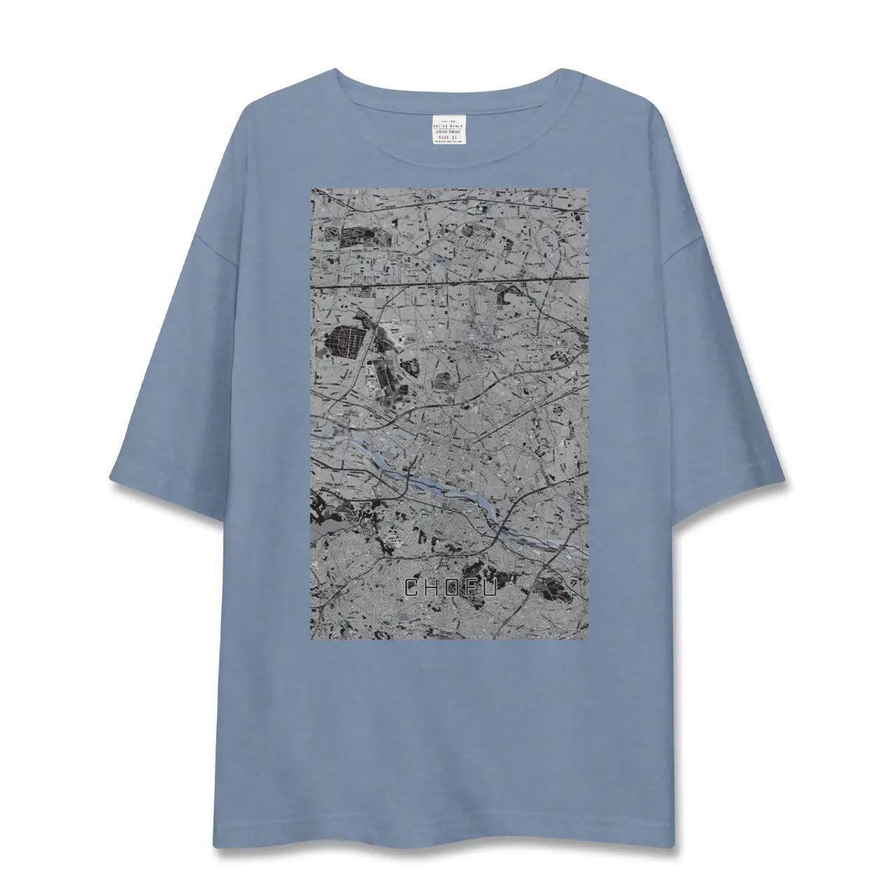 【調布2（東京都）】地図柄ビッグシルエットTシャツ