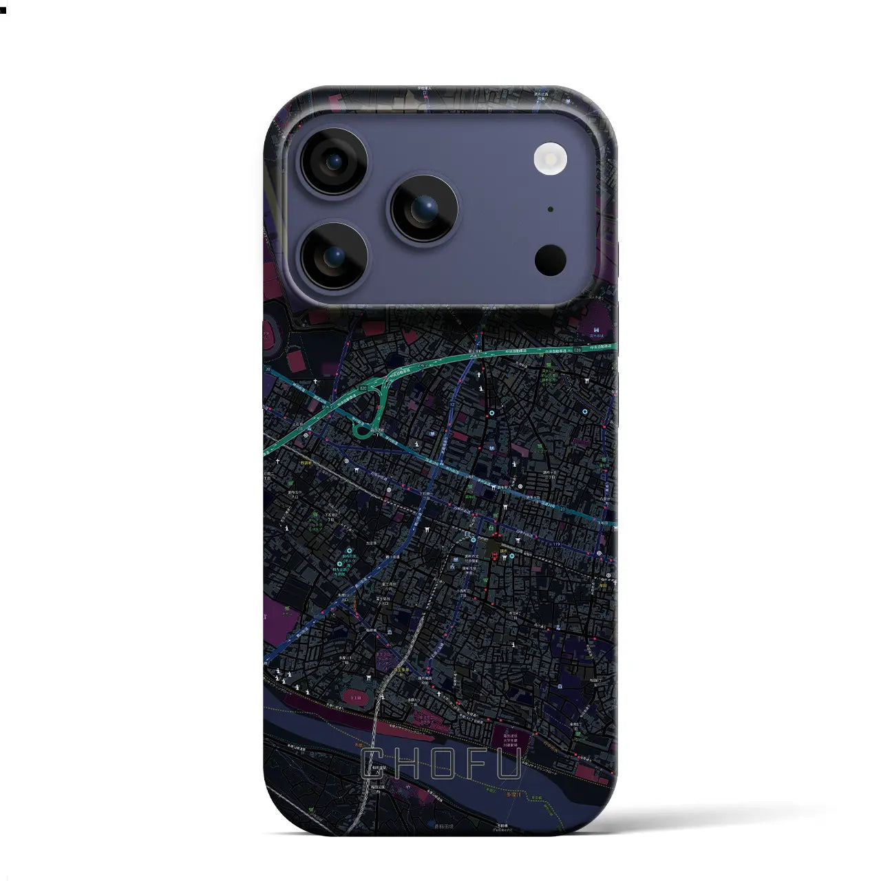 【調布（東京都）】地図柄iPhoneケース（バックカバータイプ）