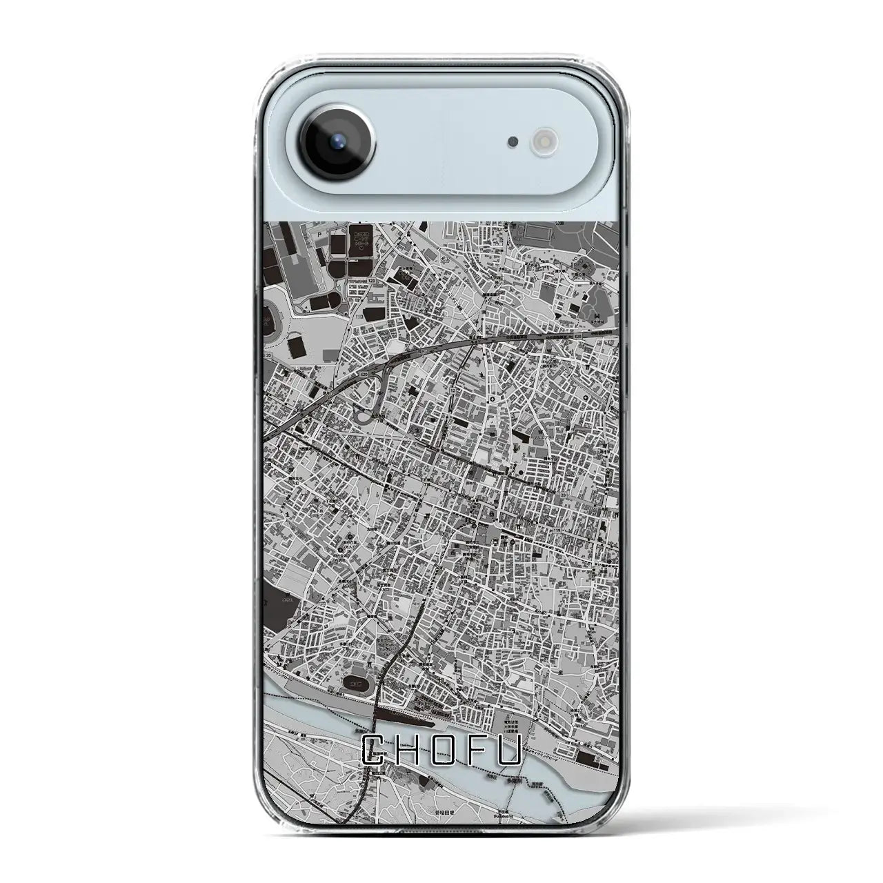 【調布（東京都）】地図柄iPhoneケース（クリアタイプ）