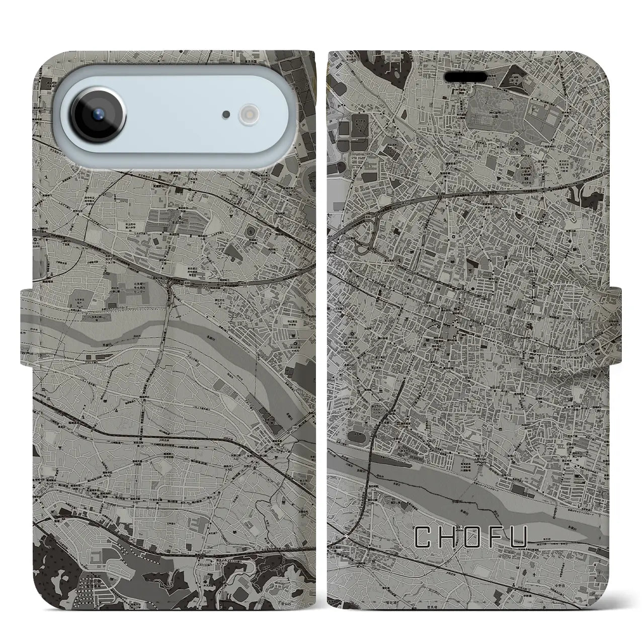 【調布（東京都）】地図柄iPhoneケース（手帳タイプ）