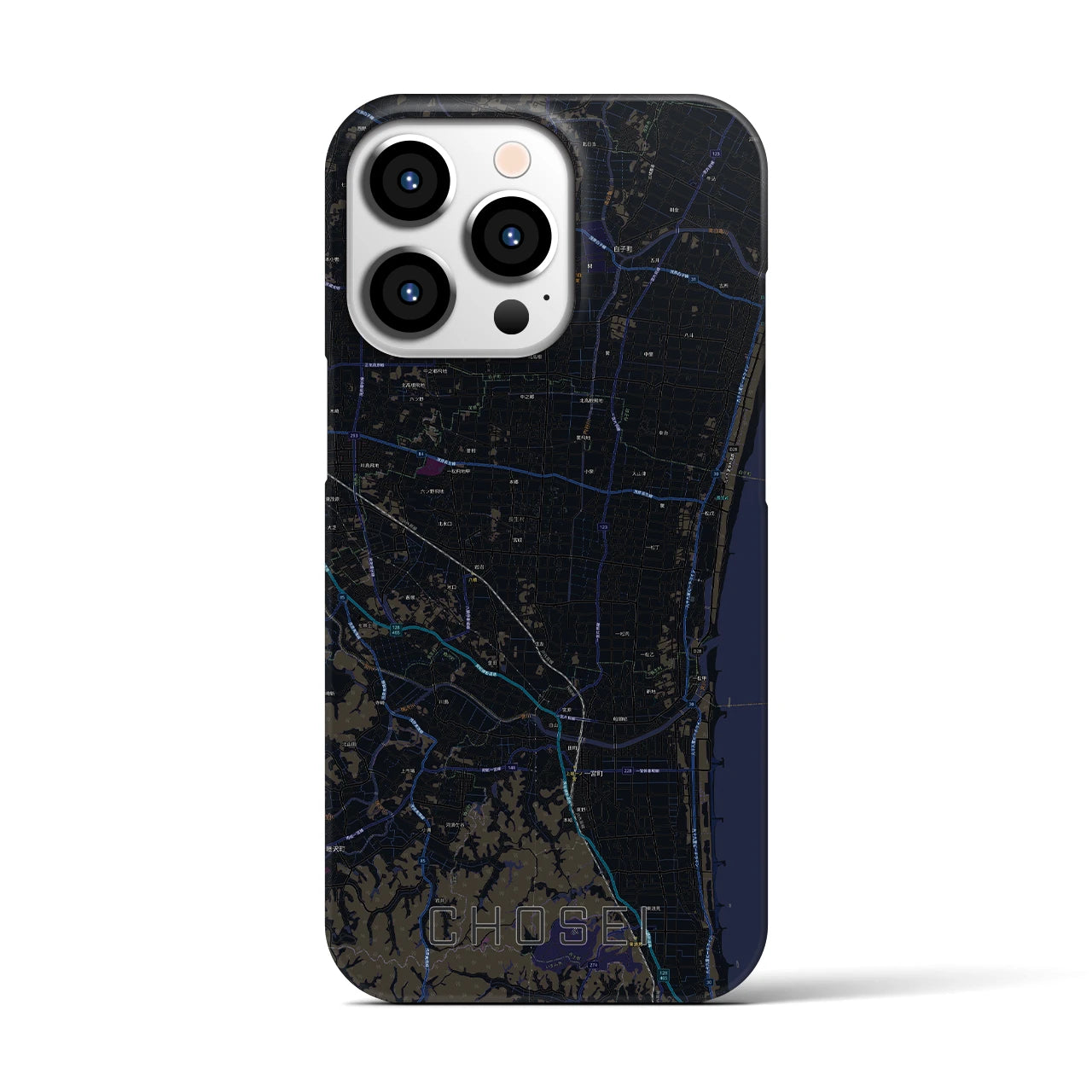 【長生（千葉県）】地図柄iPhoneケース（バックカバータイプ）