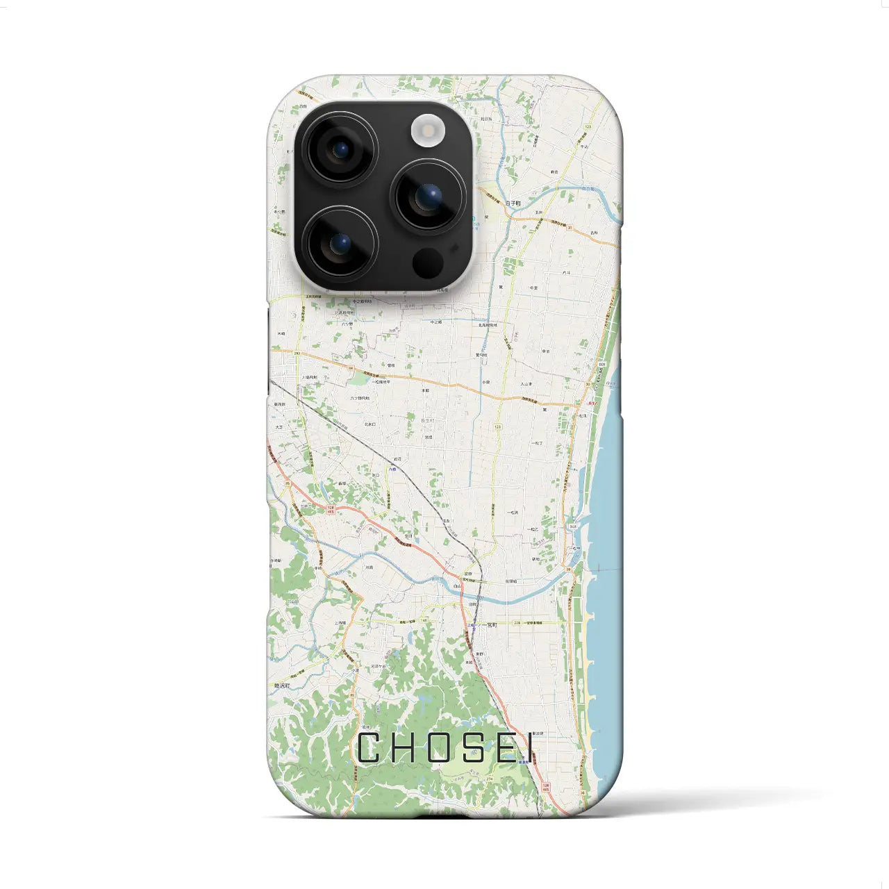 【長生（千葉県）】地図柄iPhoneケース（バックカバータイプ）