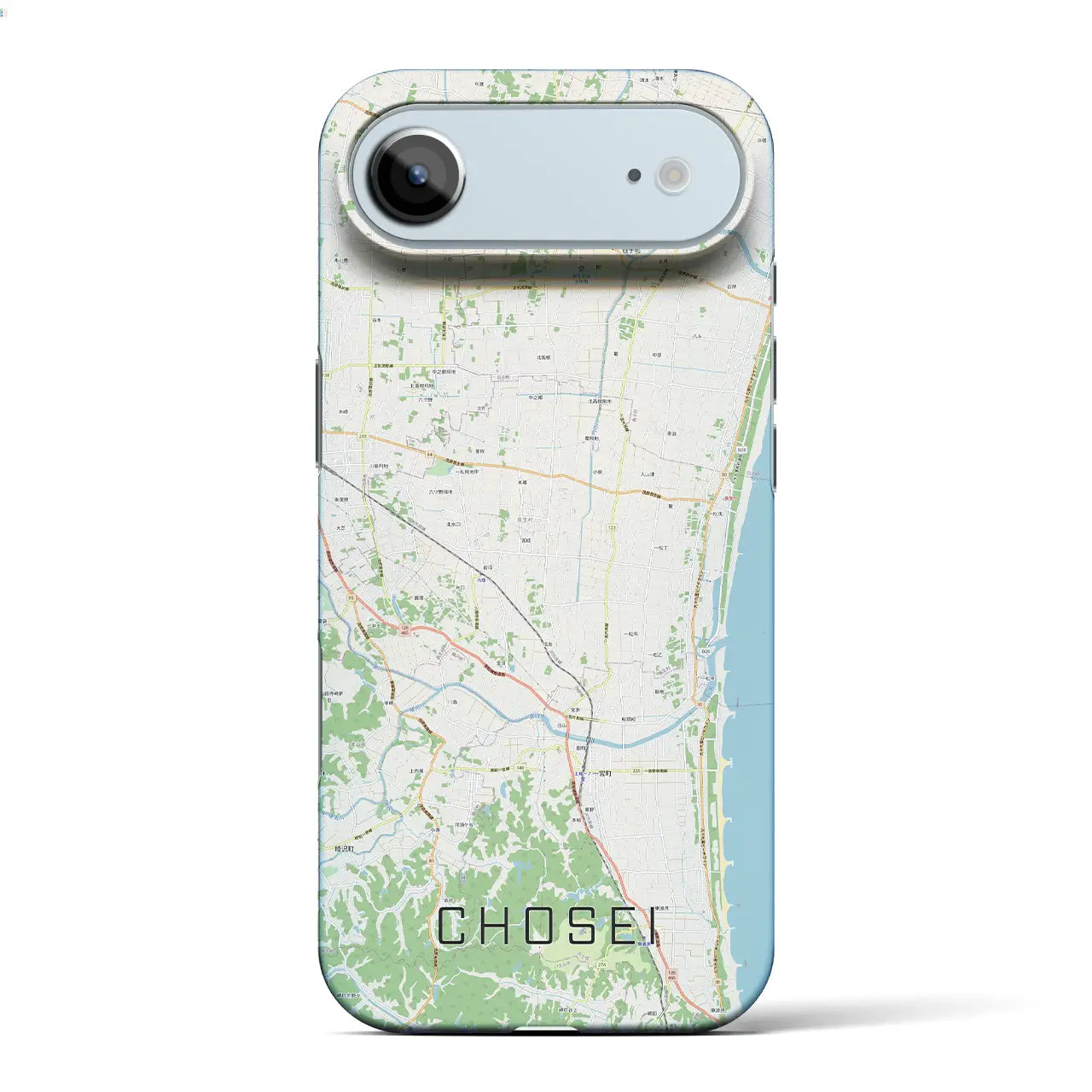 【長生（千葉県）】地図柄iPhoneケース（バックカバータイプ）