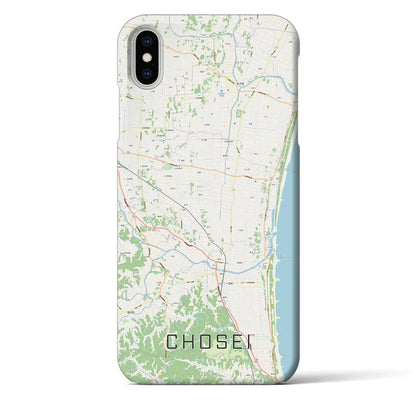 【長生（千葉県）】地図柄iPhoneケース（バックカバータイプ）