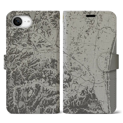 【長生（千葉県）】地図柄iPhoneケース（手帳タイプ）