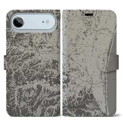 【長生（千葉県）】地図柄iPhoneケース（手帳タイプ）