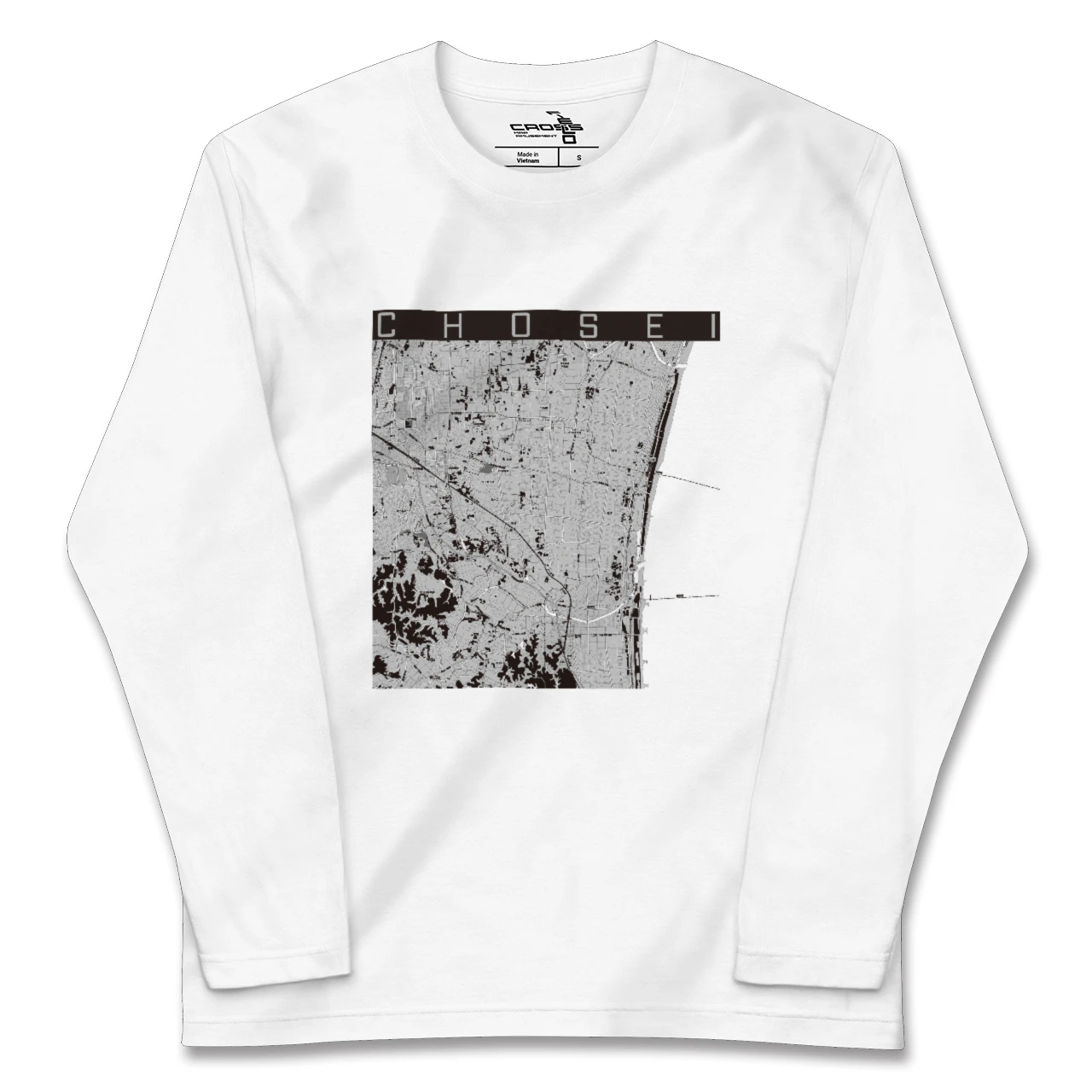 【長生（千葉県）】地図柄ロングスリーブTシャツ