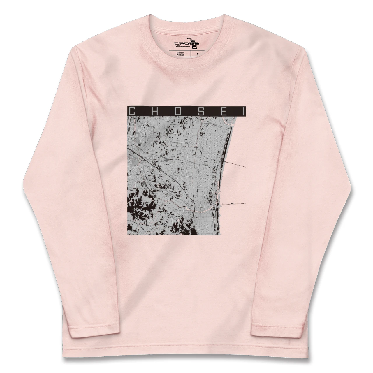 【長生（千葉県）】地図柄ロングスリーブTシャツ