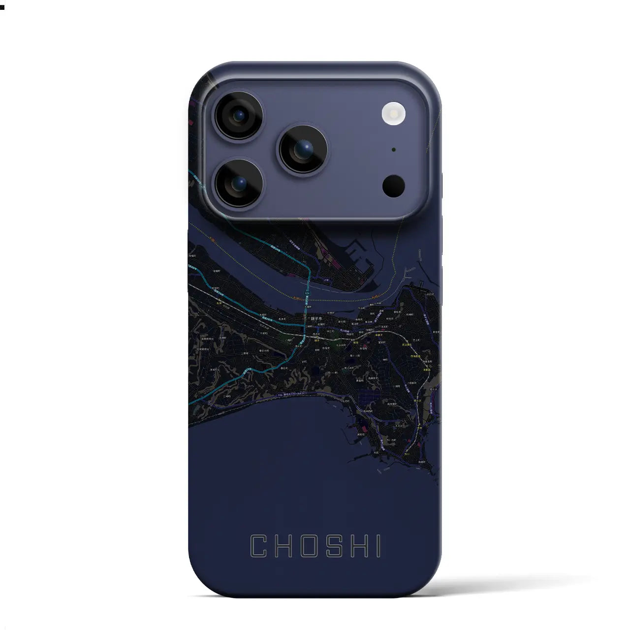 【銚子（千葉県）】地図柄iPhoneケース（バックカバータイプ）