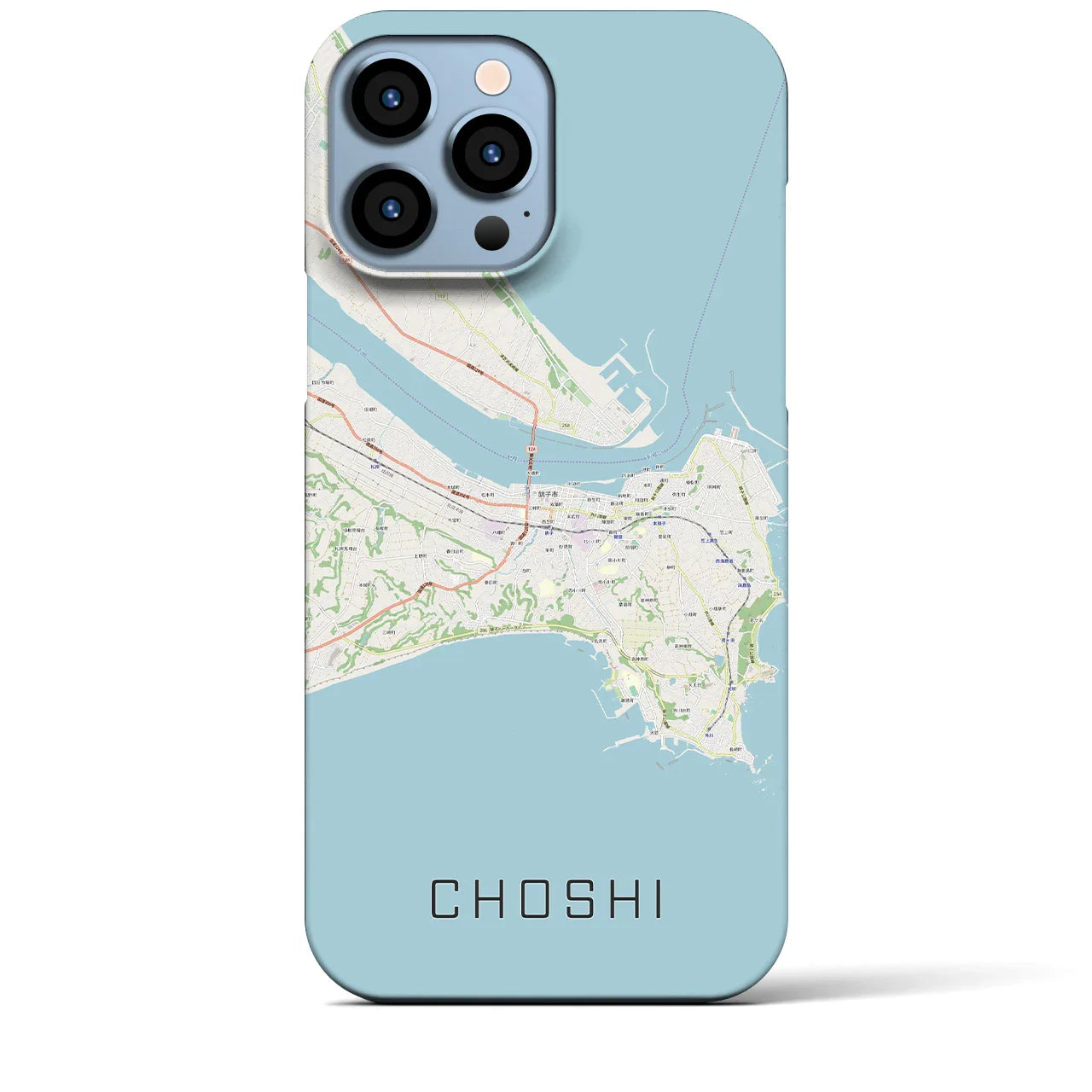 【銚子（千葉県）】地図柄iPhoneケース（バックカバータイプ）