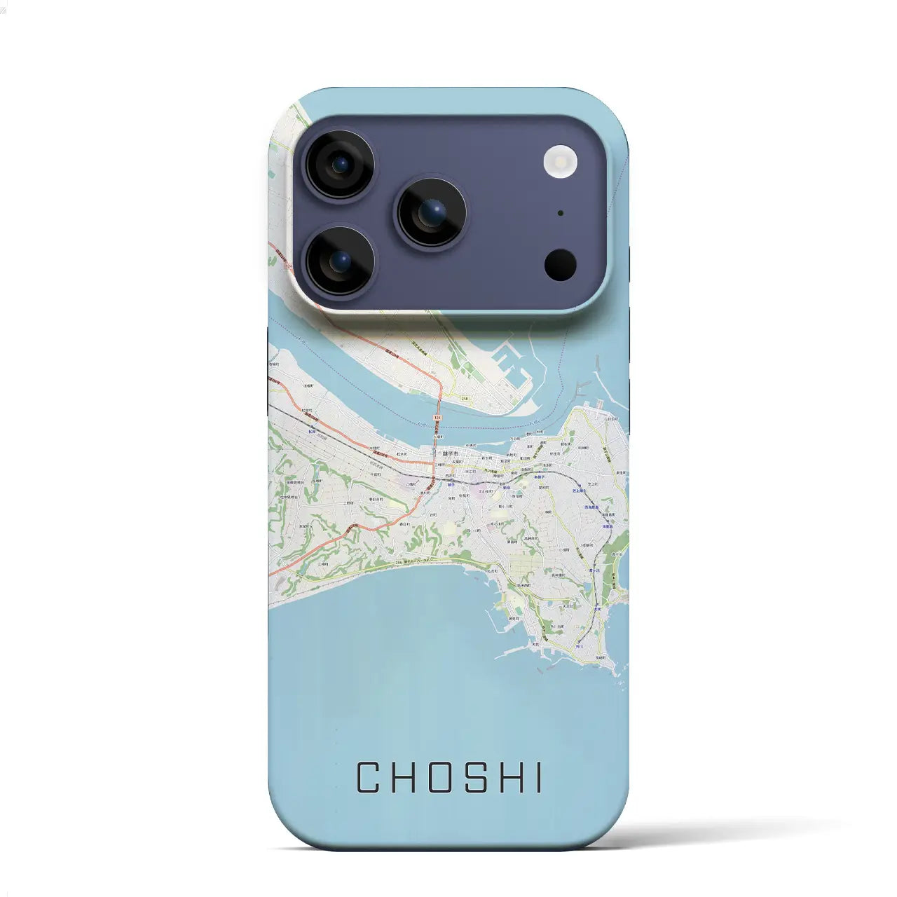 【銚子（千葉県）】地図柄iPhoneケース（バックカバータイプ）ナチュラル・iPhone 17 Pro Max 用