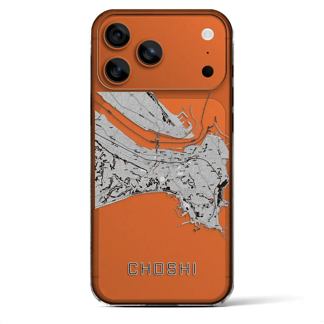 【銚子(千葉県)】地図柄iPhoneケース(クリアタイプ)