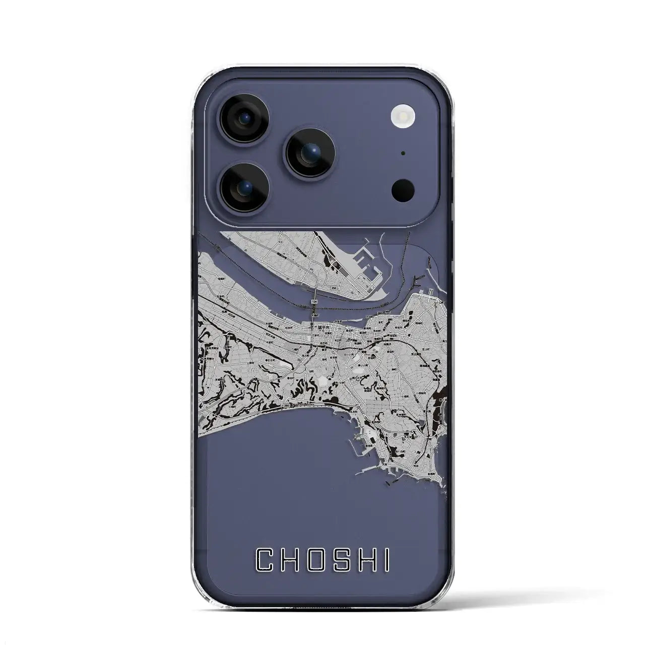 【銚子（千葉県）】地図柄iPhoneケース（クリアタイプ）