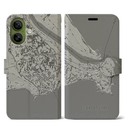 【銚子（千葉県）】地図柄iPhoneケース（手帳タイプ）