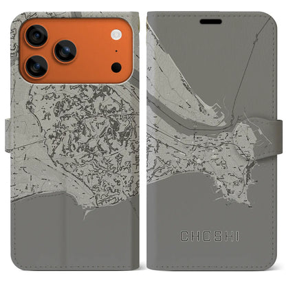 【銚子（千葉県）】地図柄iPhoneケース（手帳タイプ）