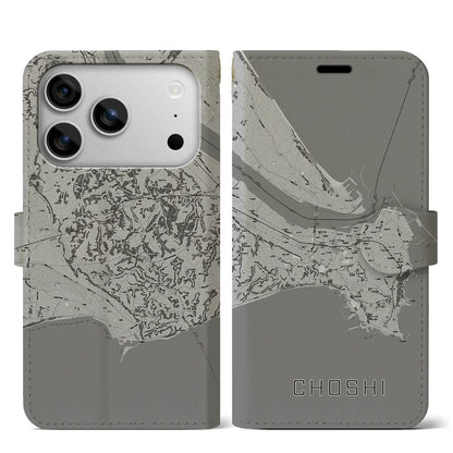 【銚子（千葉県）】地図柄iPhoneケース（手帳タイプ）